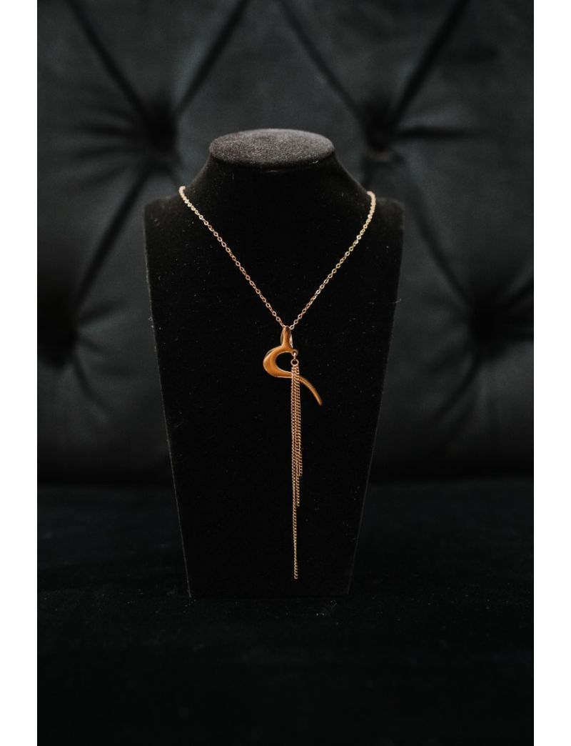 Colar em aço com pendente